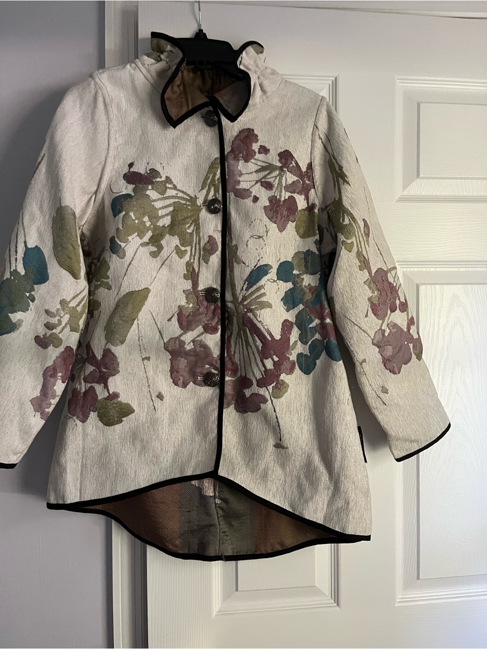 Floral Mosaic reversable Tunic in Brown & Baige - Picture 2 of 2